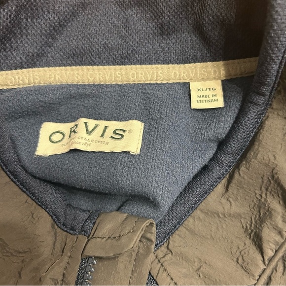 Orvis Men’s Bonded Mesh Full-Zip Jacket in Navy Blue and Charcoal Gray, Size XL - Picture 6 of 9